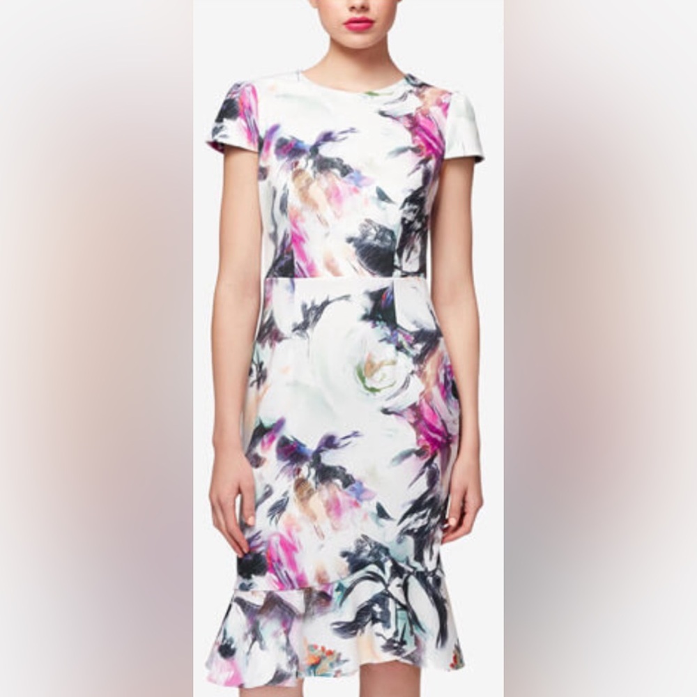 BETSEY JOHNSON Floral Scuba Dress , Classic Fit💋